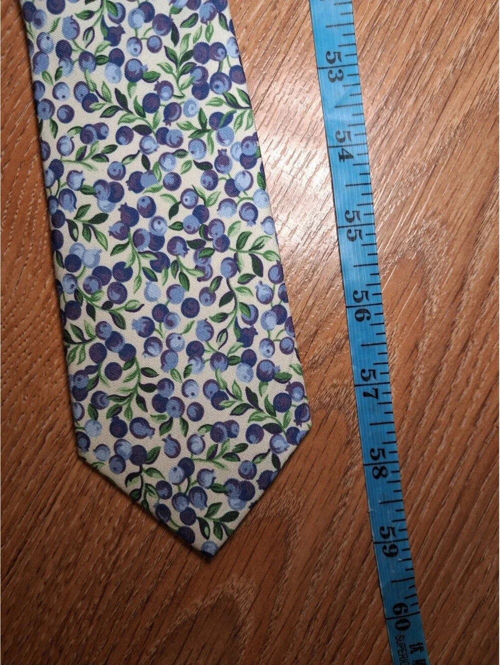 J Crew Ludlow Silk Tie Blueberry Floral White Made in USA